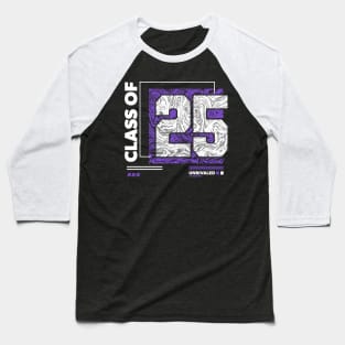 Class of 2025 Urban Streetwear // Graduation Class of '25 Purple Baseball T-Shirt